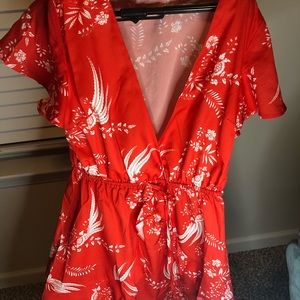 Flower Red Dress